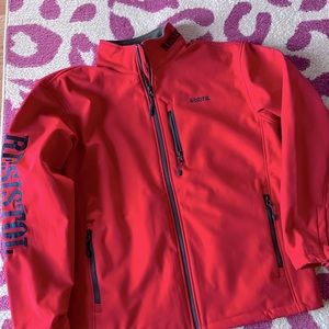 Men’s Resistol Softshell jacket size L. Red/Navy